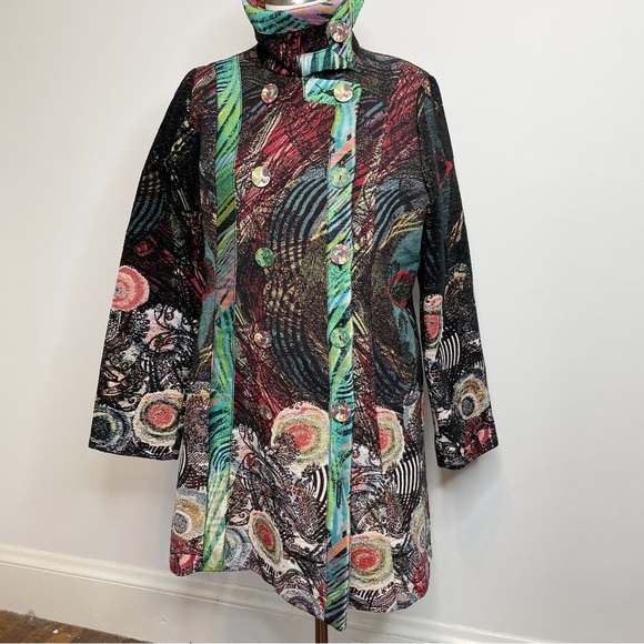 Desigual Multicolor Patterned Coat - Picture 2 of 16